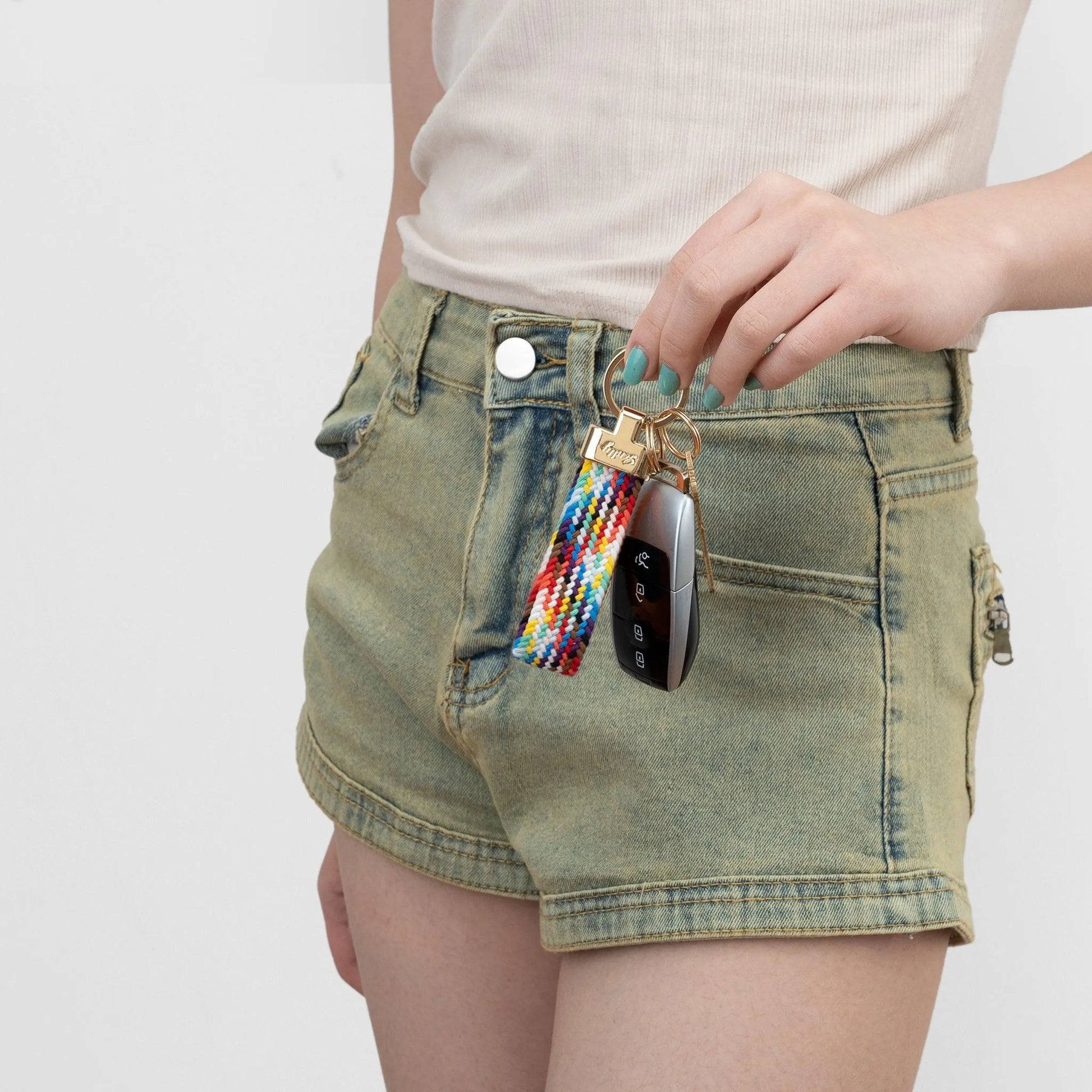 Stretchy Keychain Holder, Finger Lanyard, Original Elastic Anti-Drop Design - SENLLY