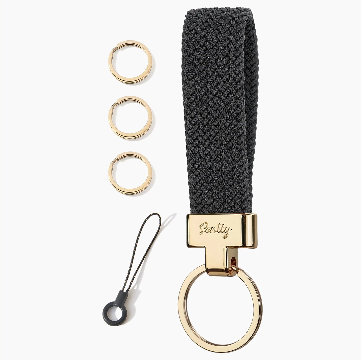 Stretchy Keychain Holder, Finger Lanyard, Original Elastic Anti-Drop Design - SENLLY