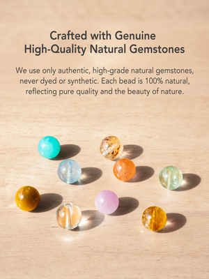 SENLLY 7 Chakra Beaded Stretch Bracelet with Citrine, Handmade Natural Stone Jewelry for Balance & Protection