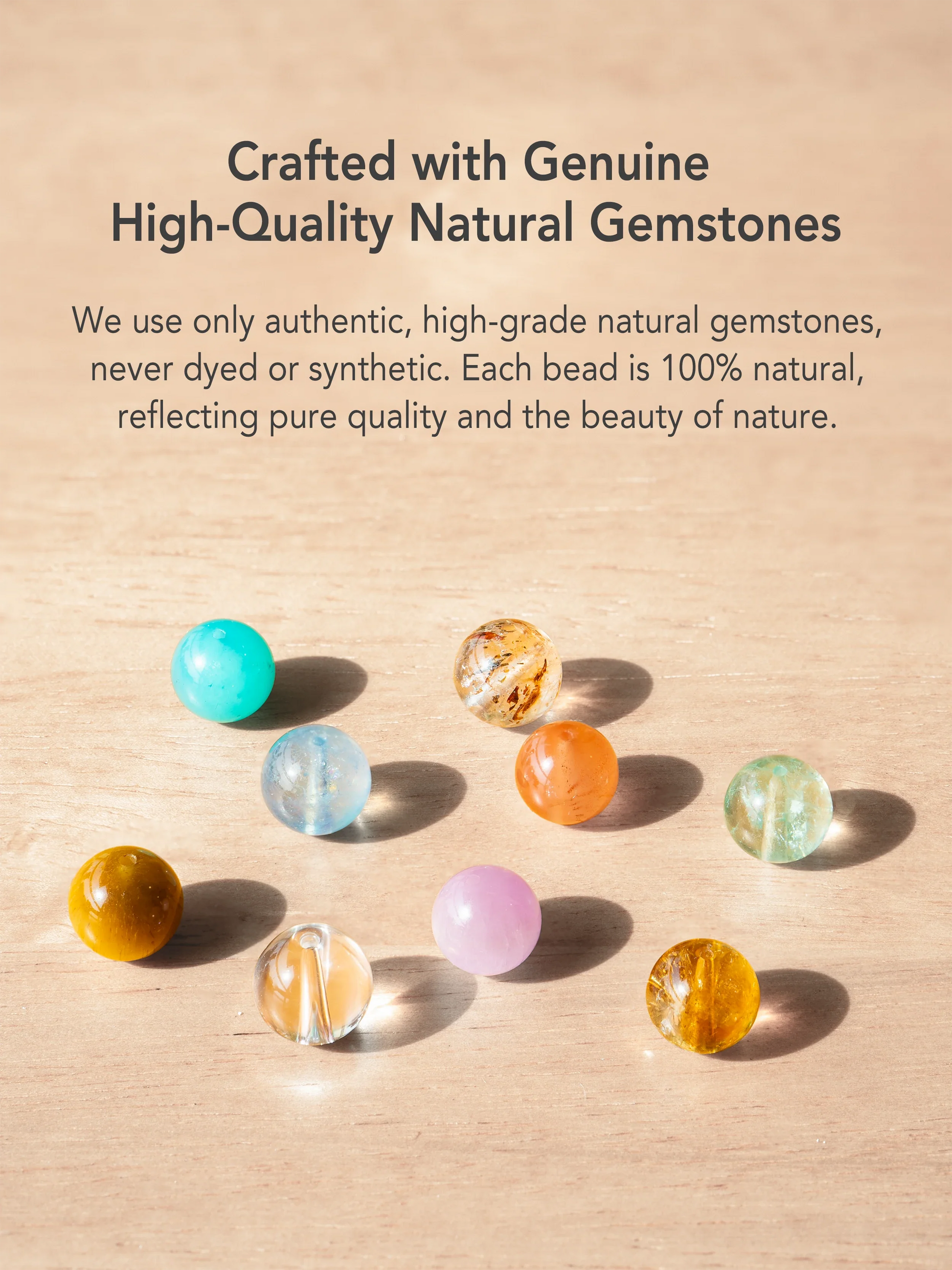 SENLLY 7 Chakra Beaded Stretch Bracelet with Citrine, Handmade Natural Stone Jewelry for Balance & Protection