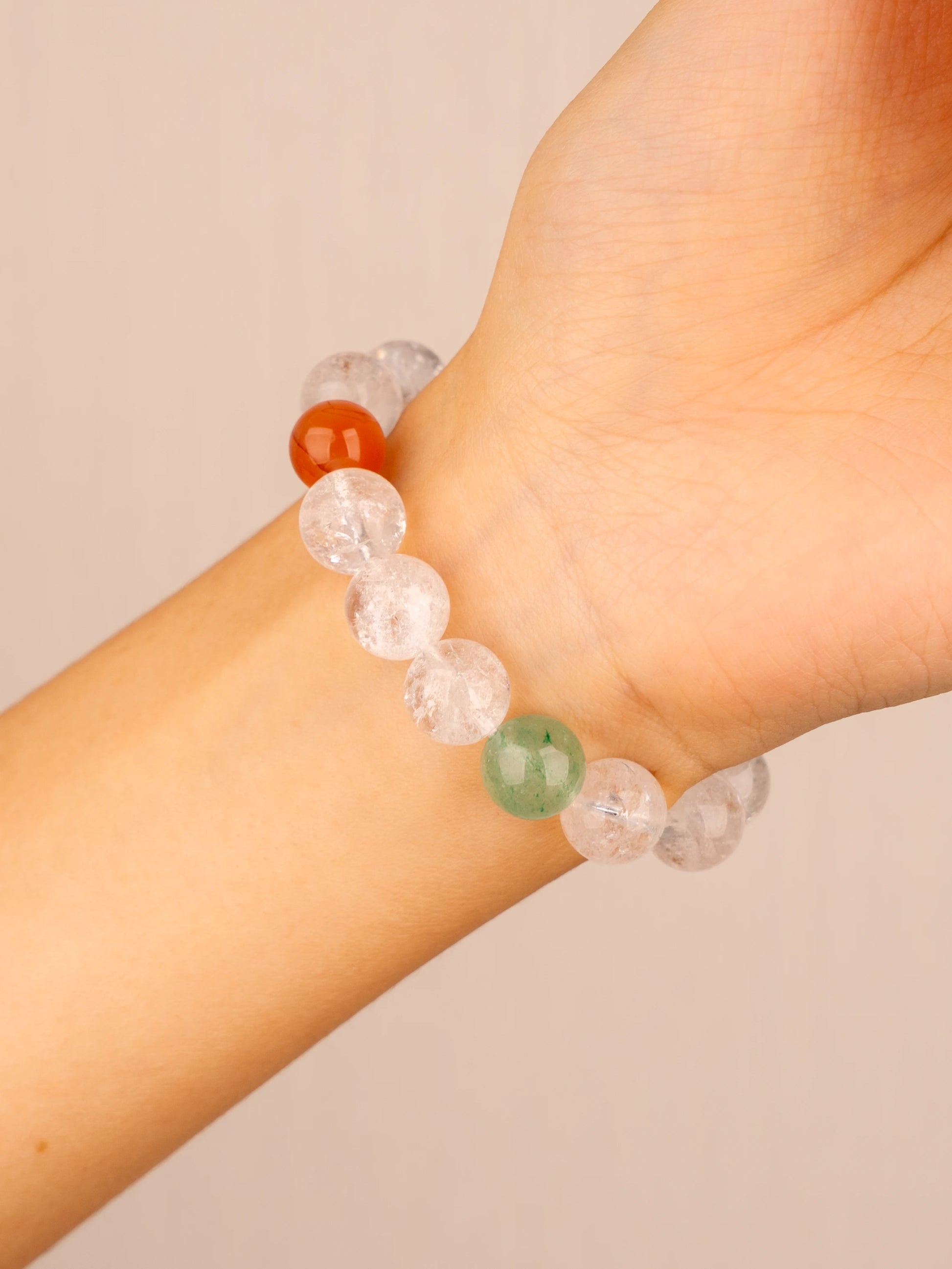 SENLLY Prism Whisper - Azeztulite Multi-Gemstone Beaded Stretch Bracelet, Natural Stone Handmade Jewelry for Clarity & Balance - A Meaningful Gift