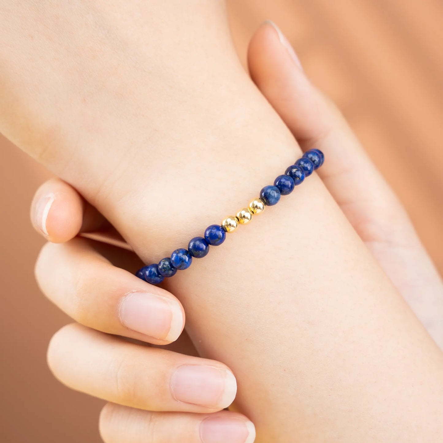 Pure Elegance Gemstone Beaded Bracelet - Lapis Lazuli