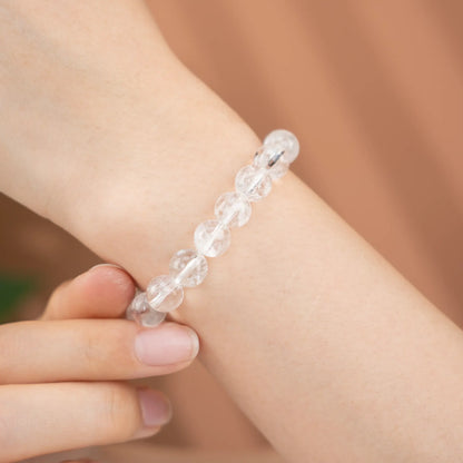 ‌Solid Color Gemstone Beaded Bracelet - Azeztulite