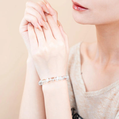 ‌Solid Color Gemstone Beaded Bracelet - Azeztulite - SENLLY
