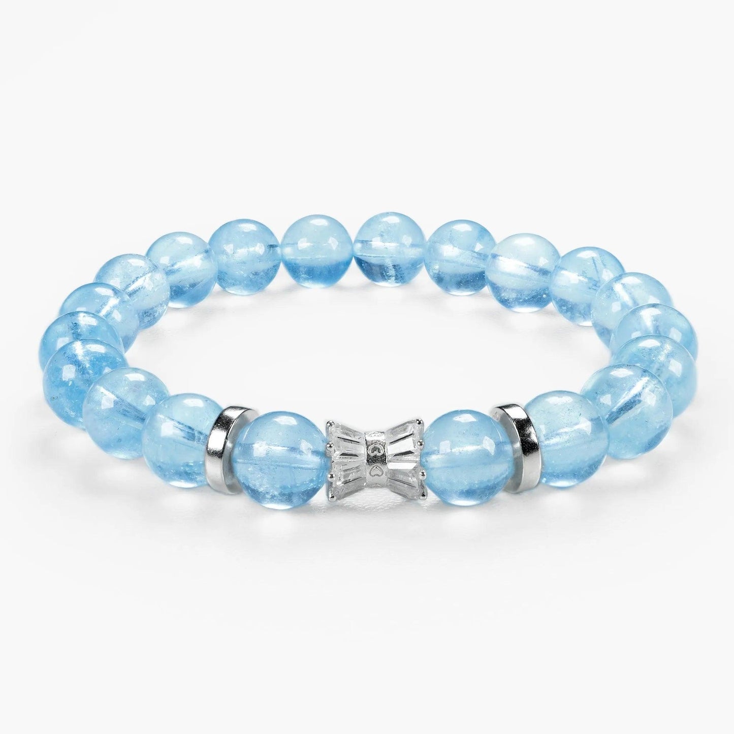 Crystal Balance Gemstone Beaded Bracelet - Aquamarine - SENLLY