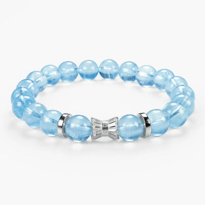 Crystal Balance Gemstone Beaded Bracelet - Aquamarine - SENLLY
