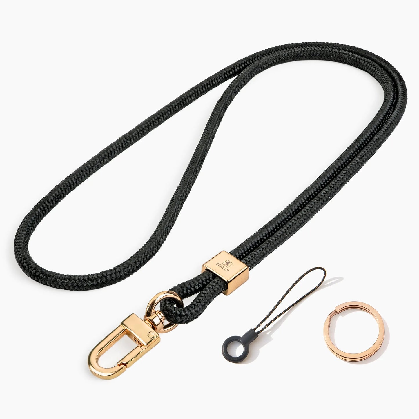 Nylon Neck Lanyard Strap for Keys, Original Minimalist Design KeyChain and ID Badge Holder - SENLLY