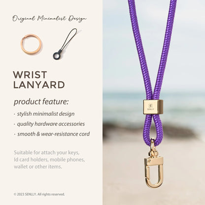 Nylon Neck Lanyard Strap for Keys, Original Minimalist Design KeyChain and ID Badge Holder - SENLLY