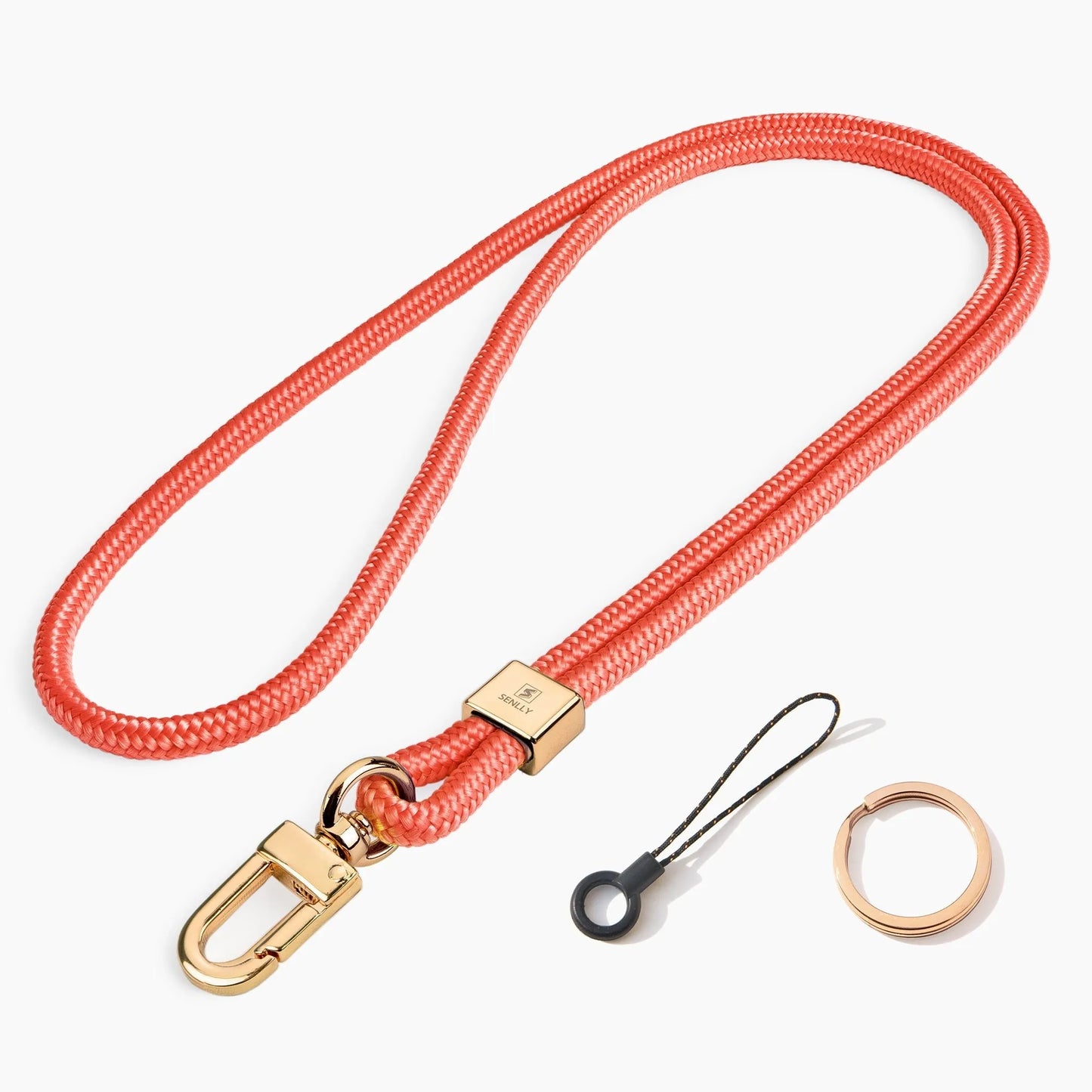 Nylon Neck Lanyard Strap for Keys, Original Minimalist Design KeyChain and ID Badge Holder - SENLLY