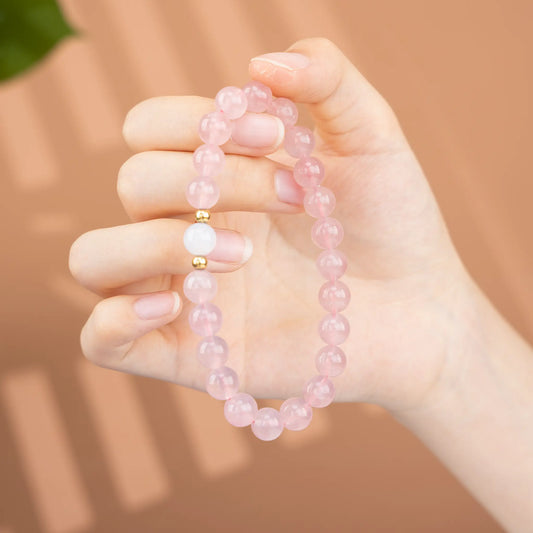 Element Fusion Gemstone Beaded Bracelet - Rose Quartz & Moonstone