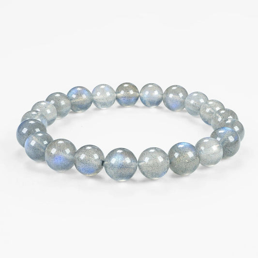 ‌Solid Color Gemstone Beaded Bracelet - Labradorite - SENLLY