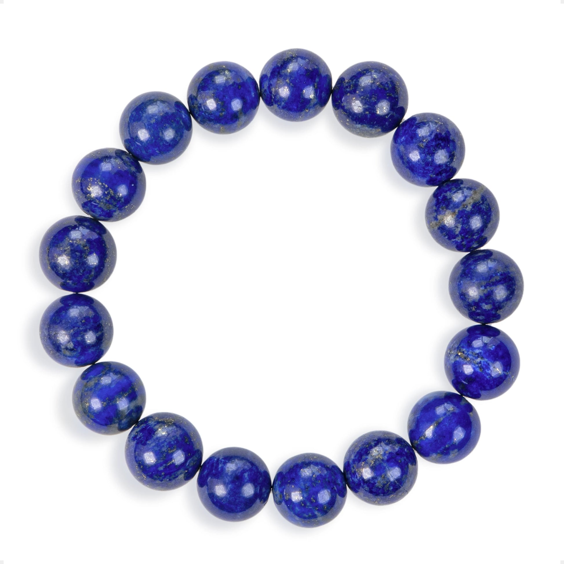 SENLLY Pure Lapis - Natural Lapis Lazuli Beaded Bracelet, Handmade 10mm Gemstone Jewelry for Insight, Wisdom & Calm Clarity
