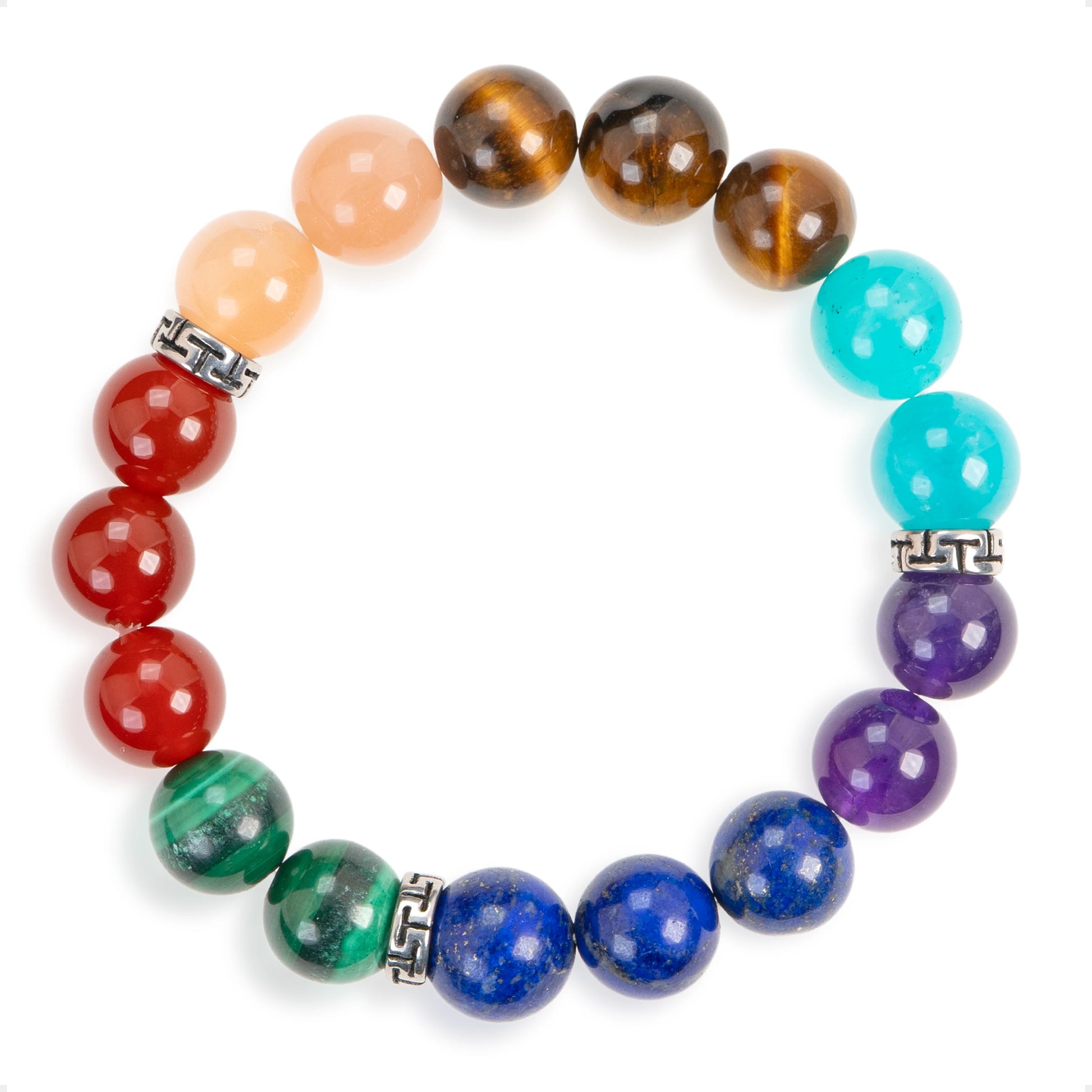 SENLLY Chakra Radiance - Beaded Stretch Bracelet with Natural 7-Chakra Gemstones, Handcrafted Natural Stone Jewelry for Energy Alignment, Balance & Inner Harmony