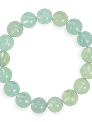 SENLLY Mint Clarity - 10mm Natural Green Fluorite Beaded Bracelet, Handmade Stone Jewelry for Calm, Focus & Emotional Purification
