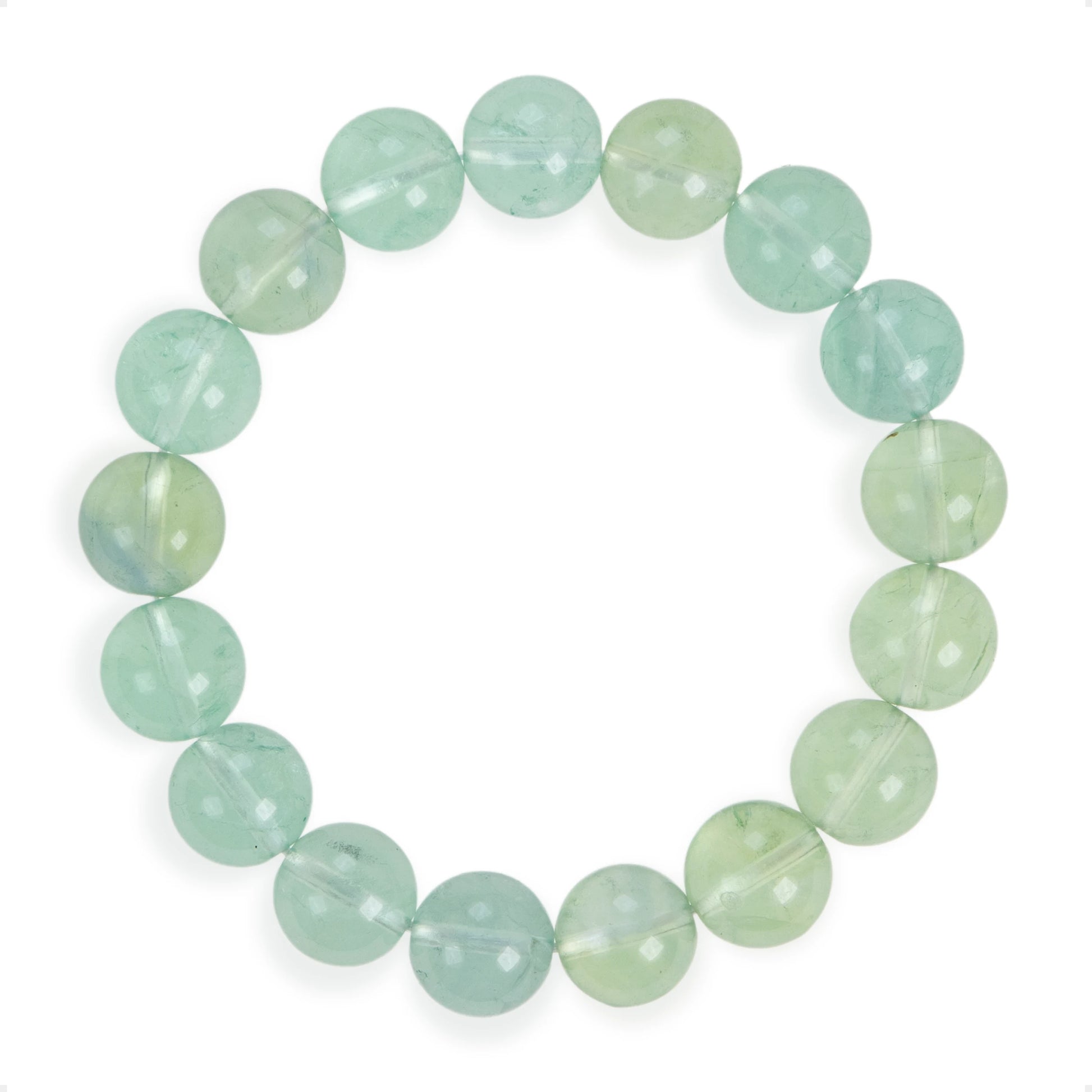SENLLY Mint Clarity - 10mm Natural Green Fluorite Beaded Bracelet, Handmade Stone Jewelry for Calm, Focus & Emotional Purification