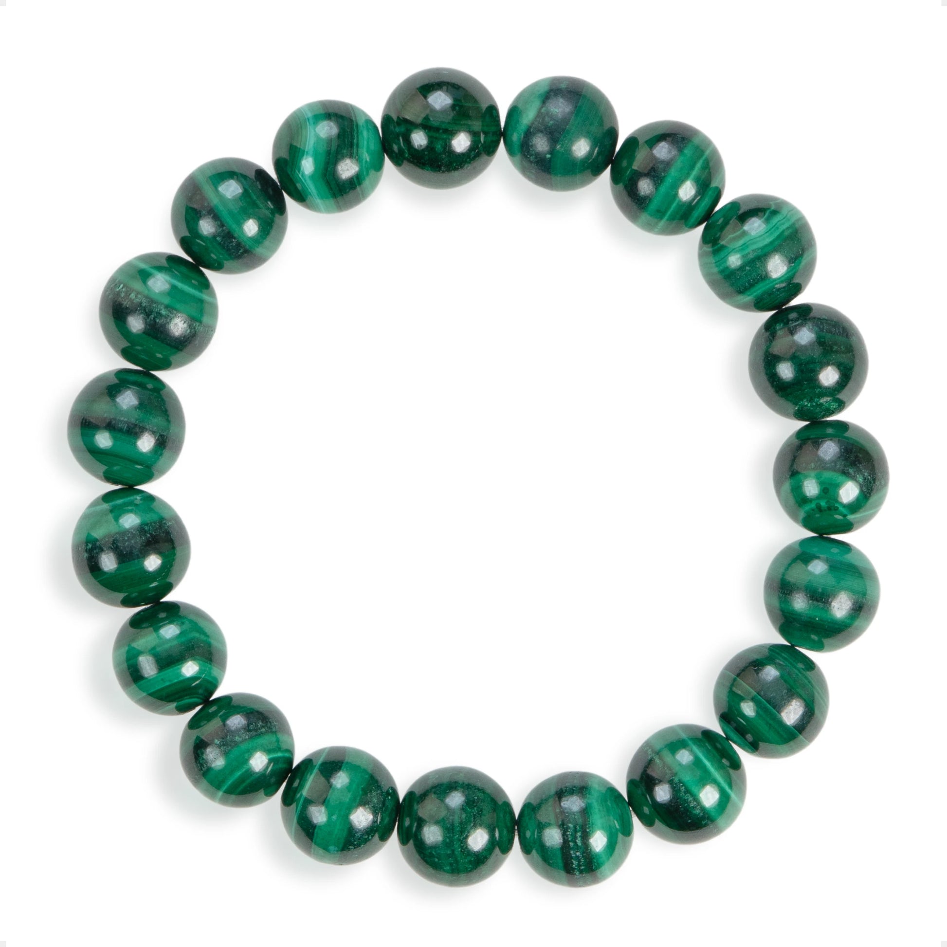 SENLLY Green Shield - 10mm Natural Malachite Beaded Bracelet, Handmade Stone Jewelry for Protection, Confidence & Personal Growth