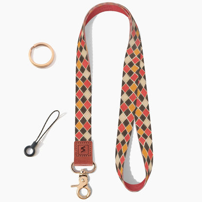 Neck Lanyard Strap for Keys, Original Pattern Design ID Badge and Keychain Holder - SENLLY