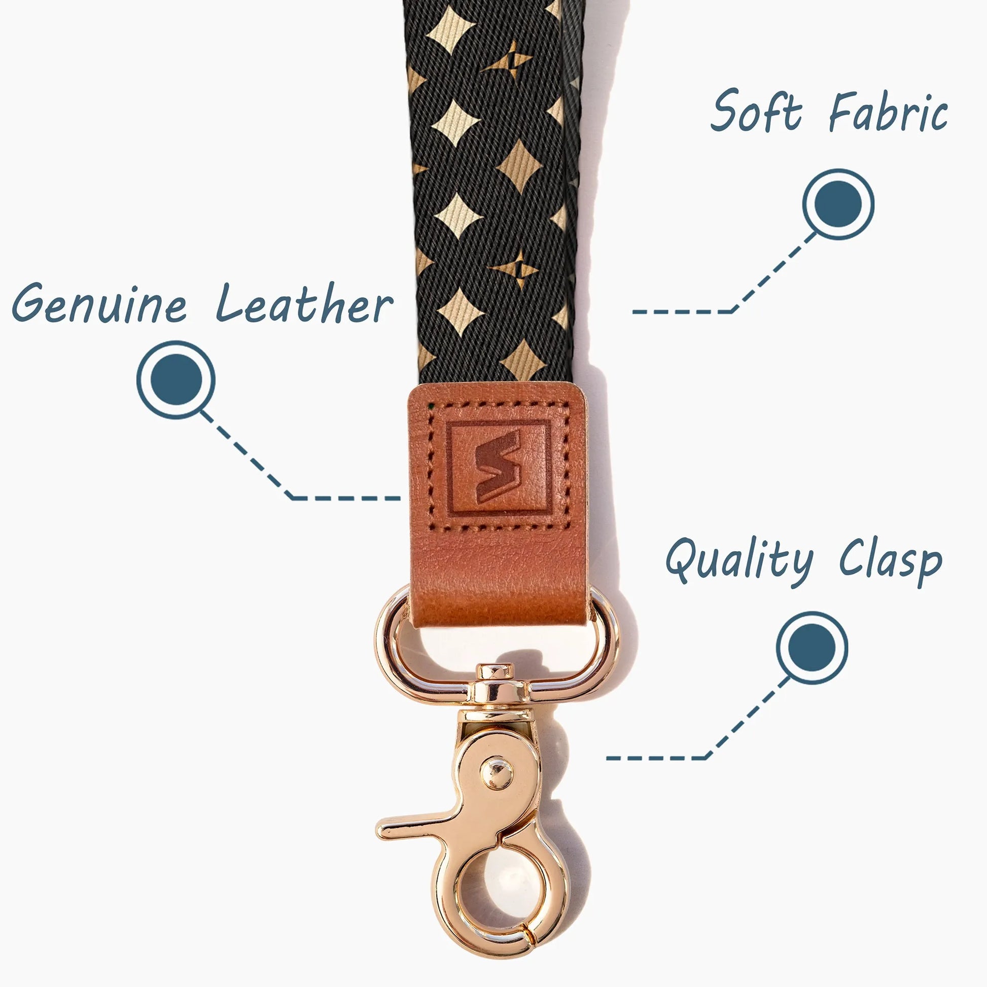 Neck Lanyard Strap for Keys, Original Pattern Design ID Badge and Keychain Holder - SENLLY