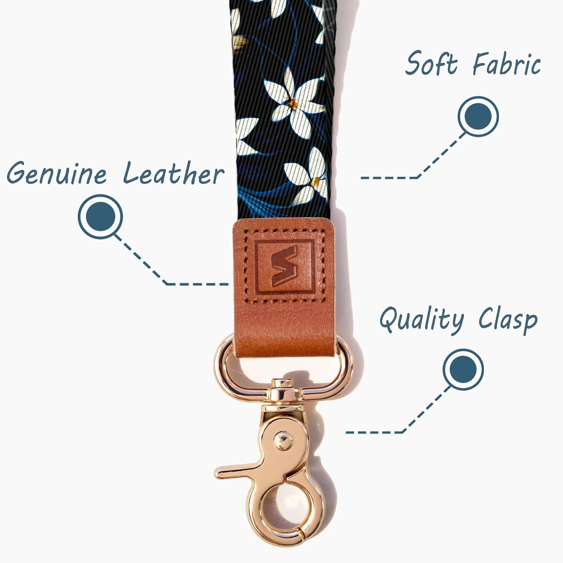 Neck Lanyard Strap for Keys, Original Pattern Design ID Badge and Keychain Holder - SENLLY