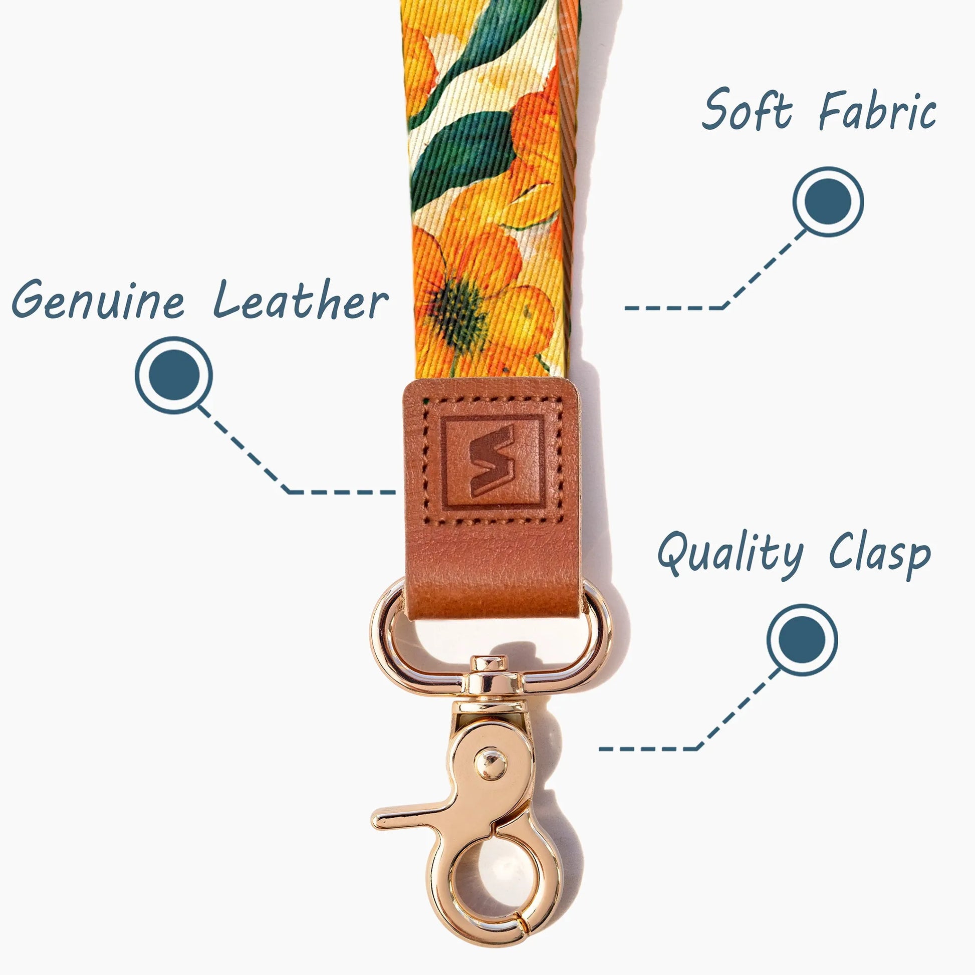 Neck Lanyard Strap for Keys, Original Pattern Design ID Badge and Keychain Holder - SENLLY