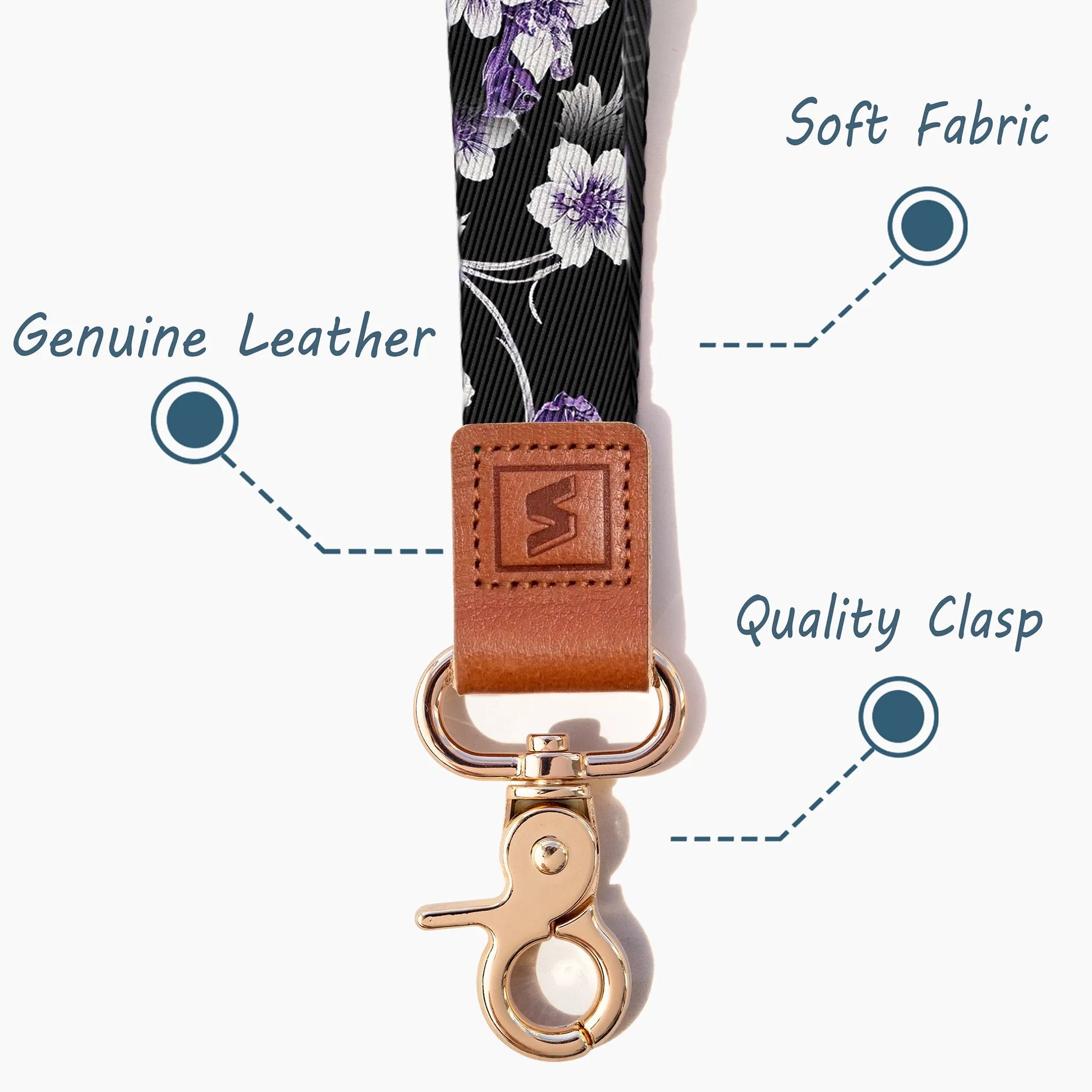 Neck Lanyard Strap for Keys, Original Pattern Design ID Badge and Keychain Holder - SENLLY