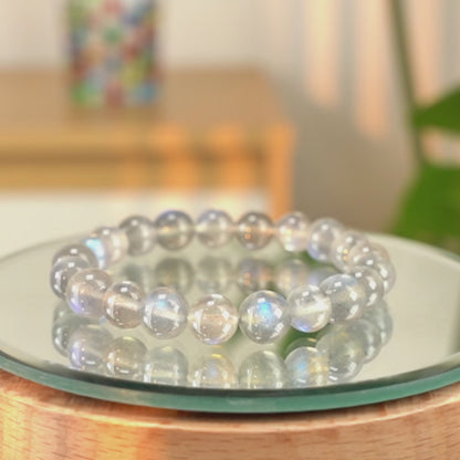 ‌Solid Color Gemstone Beaded Bracelet - Labradorite